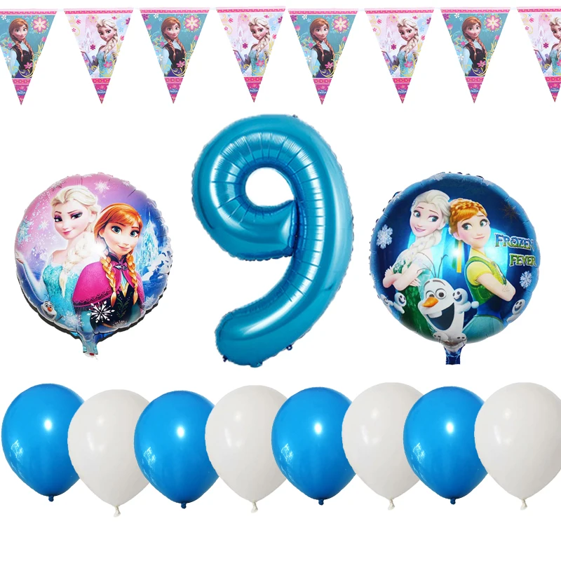 12 шт. Дисней Холодное сердце тема 1st Wish день рождения фольгированный шар детский душ вечерние украшения С Днем Рождения шар