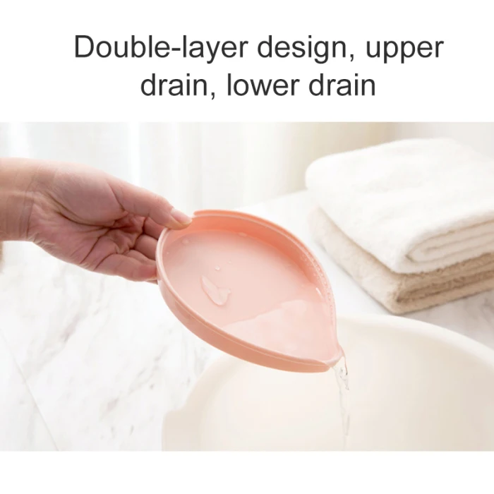 Недавно 3 шт. листья формованное мыло полка Двухуровневая мыло дренажный органайзер для хранения для ванной комнаты