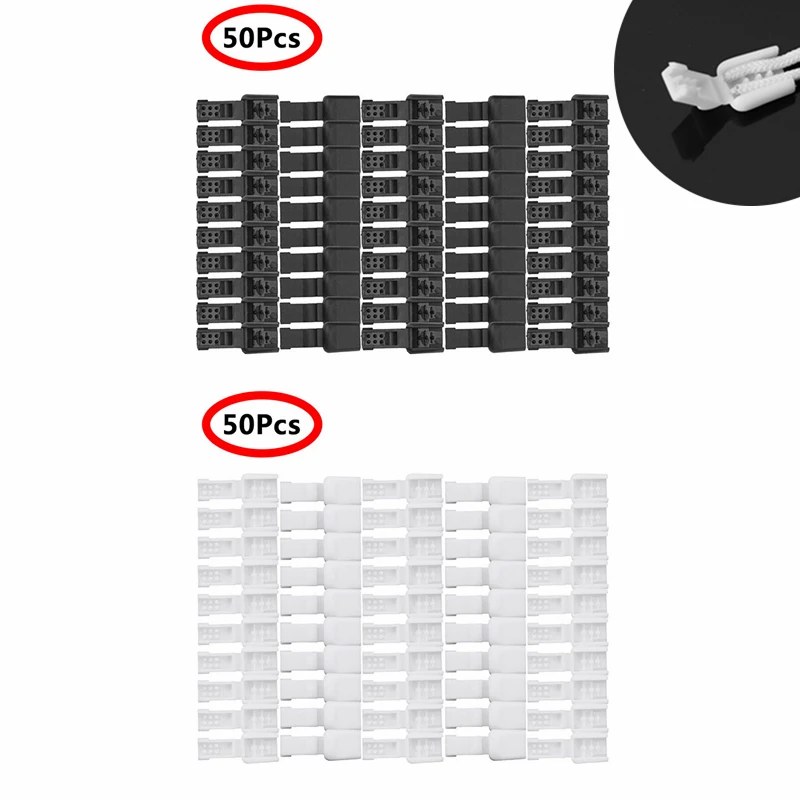 50 шт. застежки для шнура Пряжка застежка молния стопор молнии зажимы Паракорда