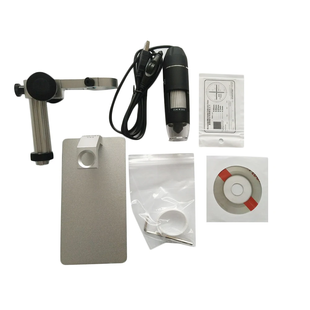 

Portable USB 2.0 Digital Microscope 1000x Magnification Camera Built-in 8 LED with Metal Stand Compatible with Windows XP/Vista