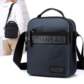 

2020 new men's nylon shoulder bag man waterproof casual lightweight crossbody bag Korean outdoor travel bag