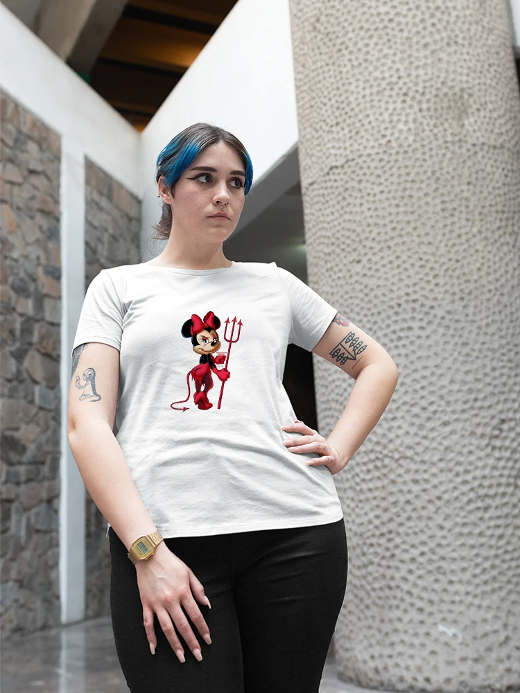 2021 Minnie Mouse Plus Size T Women's Disney Funny Street Harajuku White Top Ropa Tumblr Tshirt Female Dropshipping _ - AliExpress Mobile