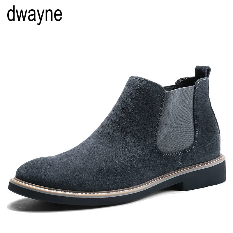 

NEW Men Chelsea Boots Ankle Boots Fashion Men's Male Brand Leather Quality Slip Ons Motorcycle Man Warm Free shipping 896