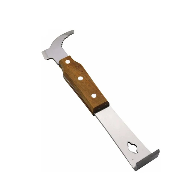 Méhészet Többfunkciós Kaptárkaparó Szerszám Fa Fogantyúval Méh Vétel Mézes Vágott Mézkés Szükséges Kaptár Felszerelés - Image 4