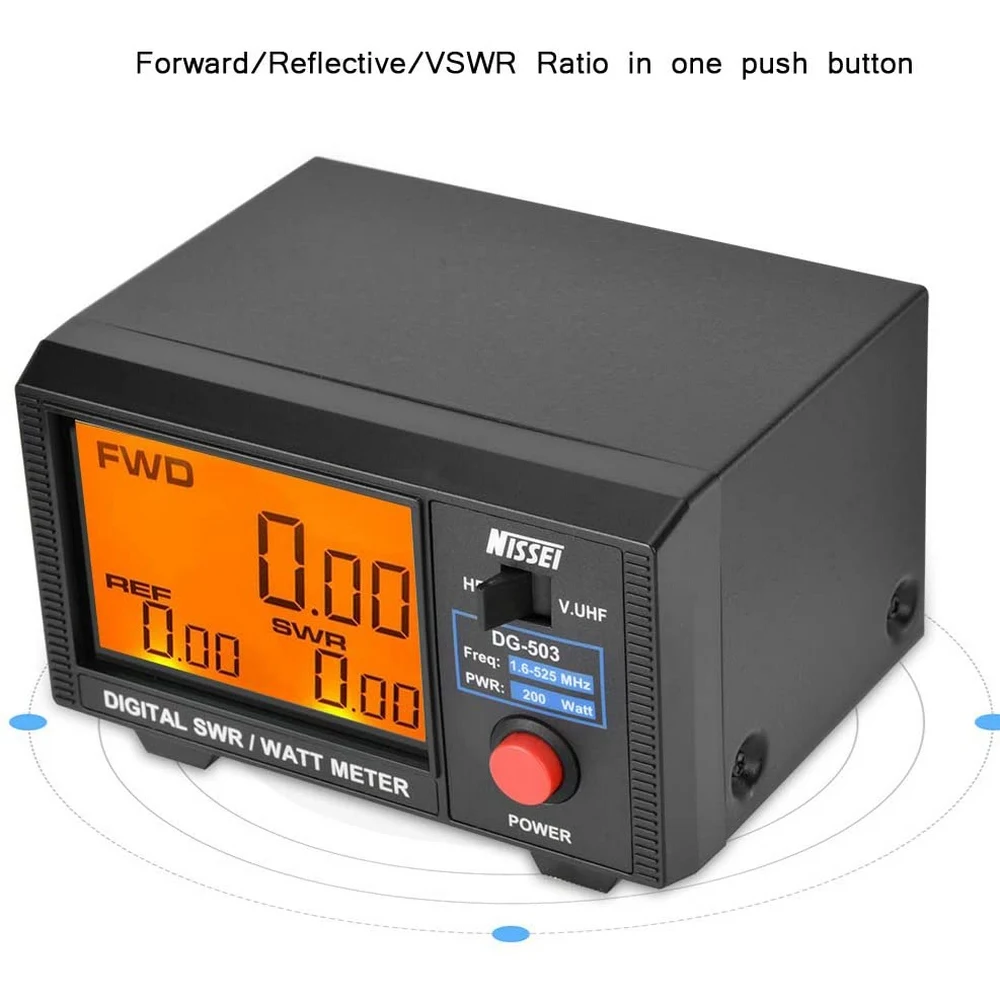 Оригинальный цифровой ЖК дисплей Nissei 3 5 &quotSwr &amp Wattmeter 1 6 60 МГц/125 525 МГц для
