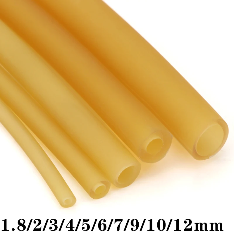 Nature Latex caoutchouc tuyaux 2 3 4 5 6 7 9 10 12 14 17 mm ID x OD haute élastique élastique chirurgical Tube médical fronde catapulte