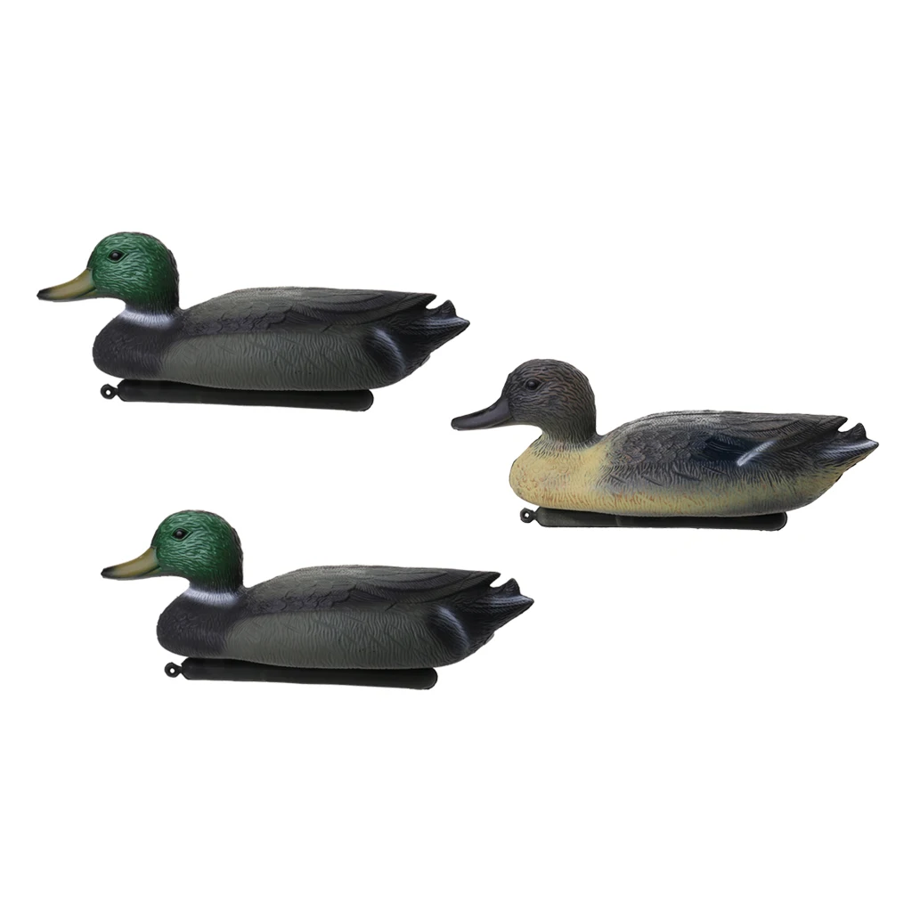 3 X Duck Hunting Decoy Drake Hunting Bait Garden Decors Realistic Ornament