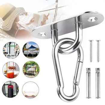 

Swivel Hook for Hammock Swing Chair Stainless Steel Hanging Seat Accessories Kit Hammock Chair Hanging Kit for Indoor/Outdoor