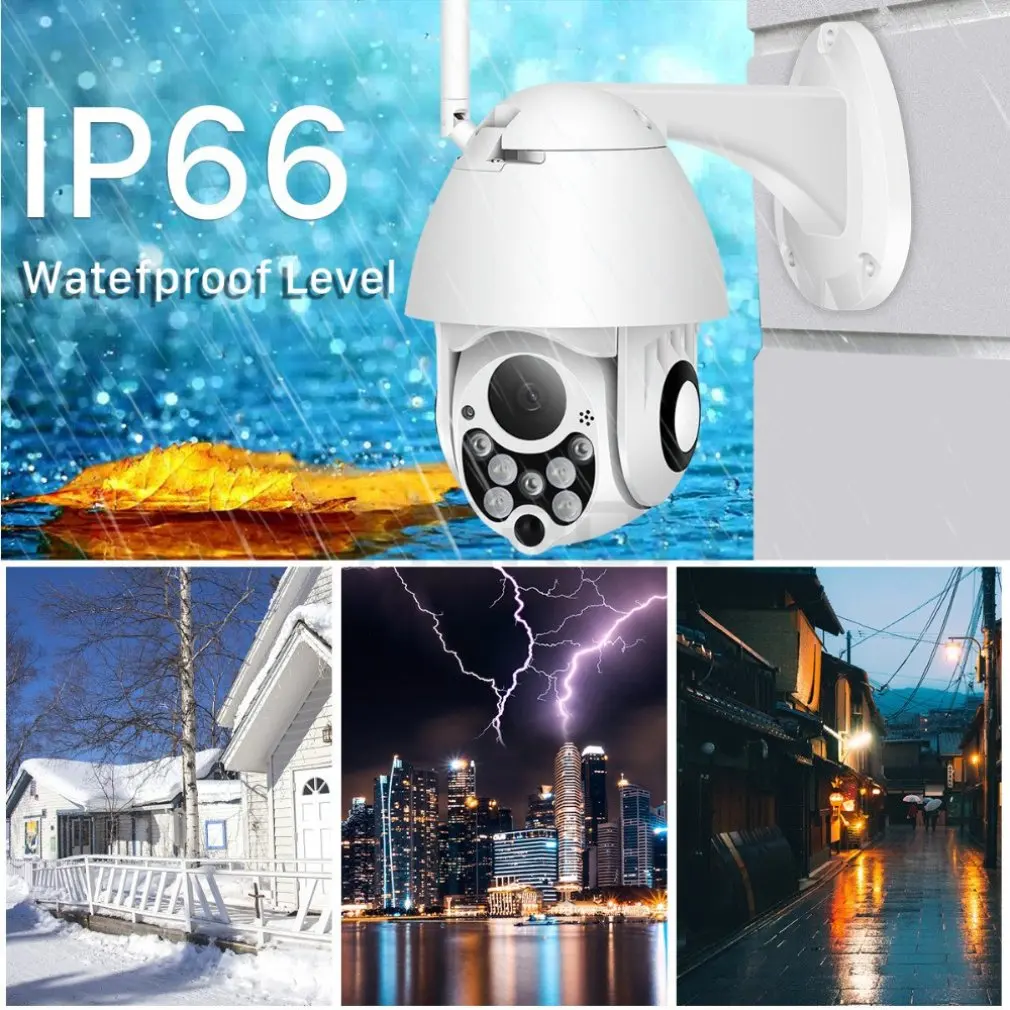 

1080P Ptz Ip Camera Wifi Outdoor Speed Dome Wireless Wifi Security Camera Pan Tilt 4X Digital Zoom 2Mp Network Surveillance