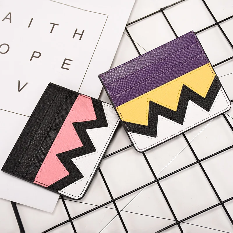 

Credit Card Holder Korean-style Fashion Ultra-Thin Mini Card Clamp Card Bit More Genuine Leather Small Card Holder Women's Short