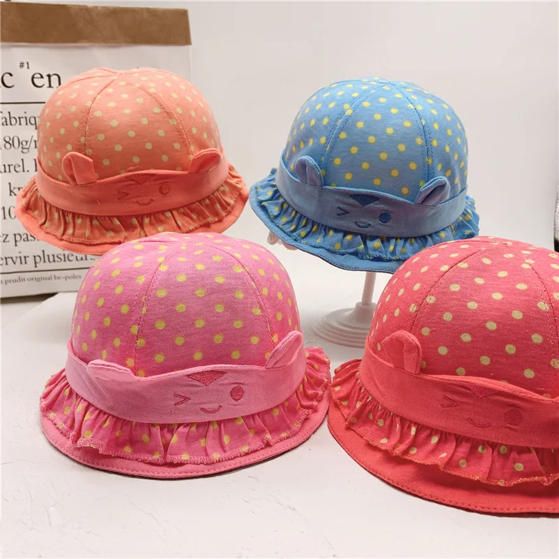 

Baby Spring And Autumn Bucket Hat Spring And Autumn Korean-style Cotton College Style Babies' Spring Cute Children's Hat Women's