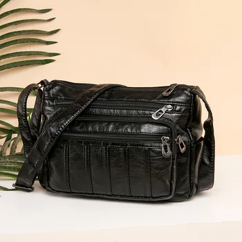 

2019 Simple Ladies Slant Bag PU Small Bag New One-shoulder Women's Bag Casual Oblique Cross Bag Women Bag