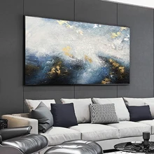 

Golden Abstract Texture Handmade Oil Painting Ocean On Canvas Modern Wall Art Hotel Office Bar Large Salon Decoration Paintings