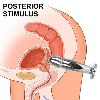 Metal Anal Vibrator Stainless Steel Butt Plug Anal Prostate Massager Dildos Vagina Massager Anus Dilator Sex Toy for Men Women 3
