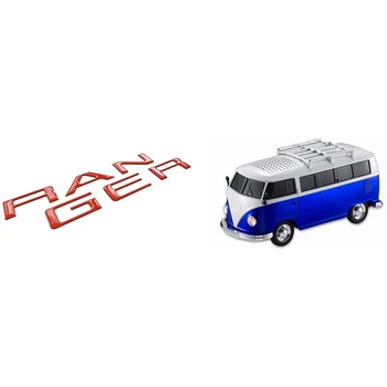 

1Pcs Bluetooth Speaker Car Shape Mini Bus Speaker Support & 1 Set Tailgate Insert Letters for Ford Ranger 2019 2020
