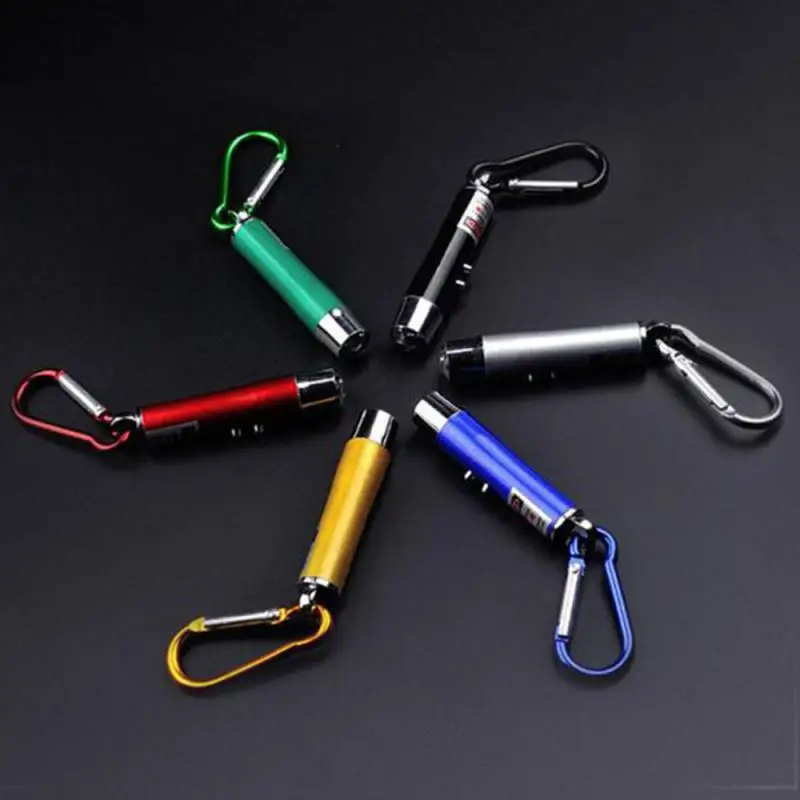 1pc NEW Cat Mini Laser Lazer Pen Portable 2types Funny Red Dot Laser Light Toy Pointer Keychain Keyring For Cat Dog Puppy Play