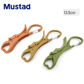 

Mustad 13.5cm Fish Grip Lip Trigger Lock Gripper Clip Clamp Grabber Fish Plier Peche Grab Fishing Tackle De Pesca Accessory Tool