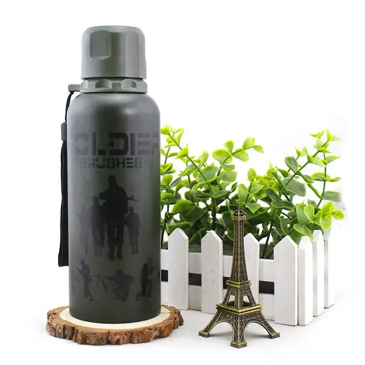 450 мл портативный термос - Color: Army Green
