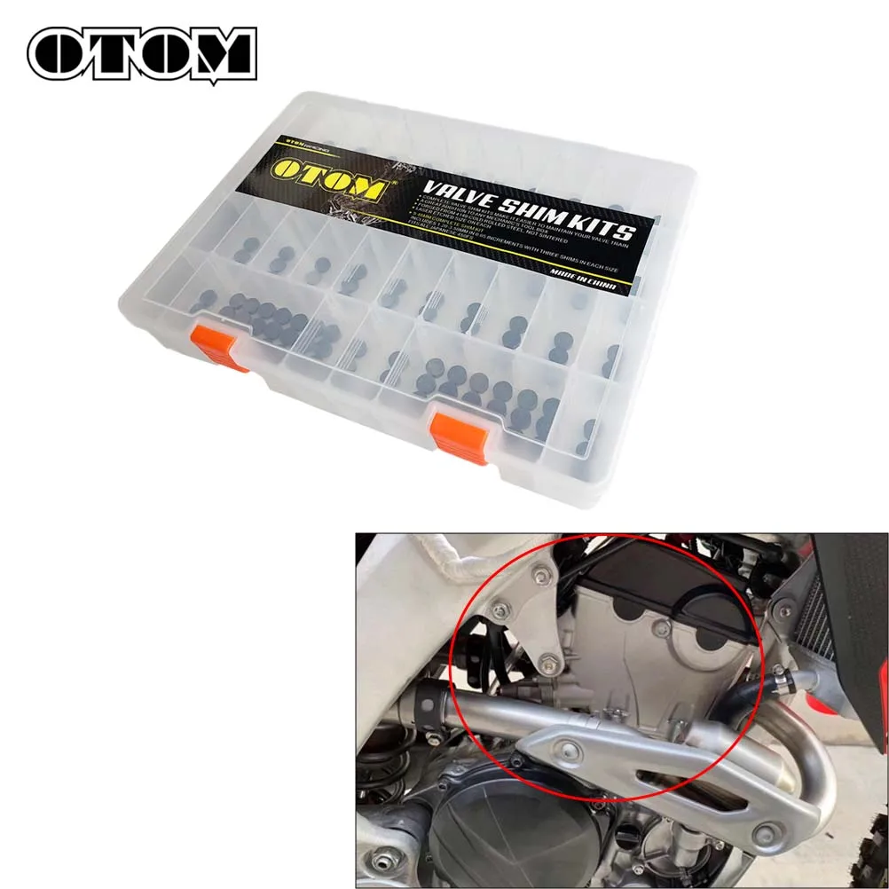 

OTOM Motorcycle 141 Pcs Adjustable Valve Pad Shims Kit Gasket Engine Part Spec47 For Japan Off-road 450F HONDA KXF YZF Motocross