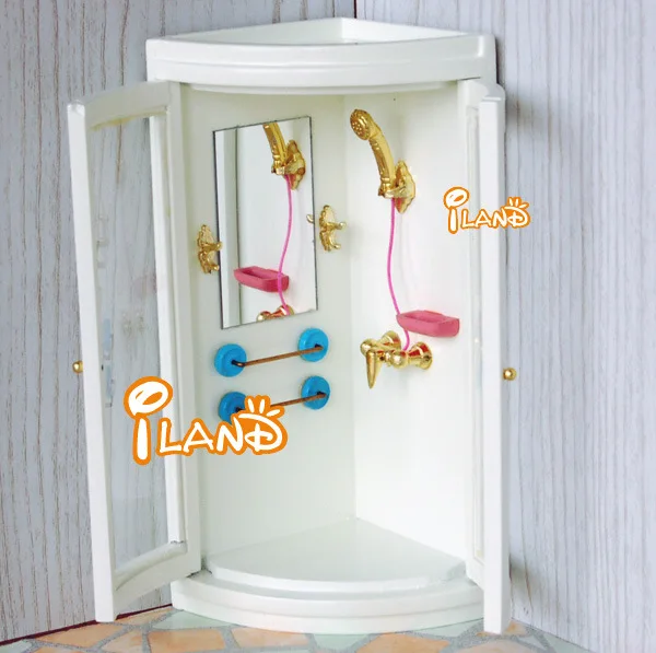В этом месяце Специальное предложение! 1: 12 кукольный домик DIY мини мебель для ванной комнаты Модель душевая комната
