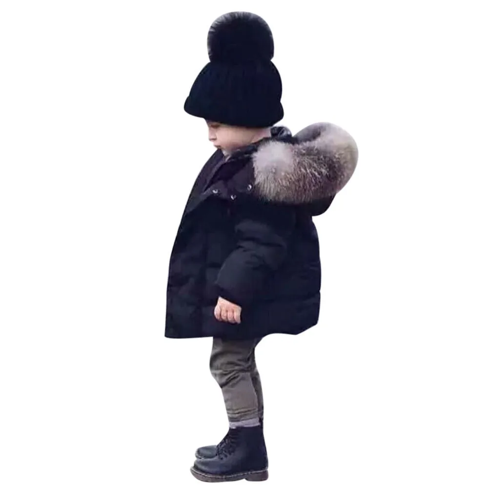Куртки для маленьких мальчиков коллекция года, осенне-зимняя детская куртка теплое плотное пальто с капюшоном для девочек Детская верхняя одежда для маленьких мальчиков и девочек возрастом от 1 года до 5 лет