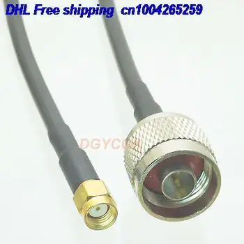

EMS/ DHL 20pcs N male plug to RPSMA male jack straight RG58 Jumper pigtail 5M cable 22j