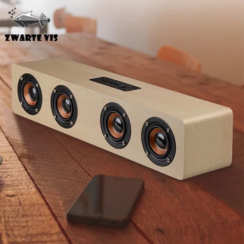 

Wooden Wireless Bluetooth Speaker Voice Prompt Card Radio Call Function Button H Ome Computer Mobile Phone Tv Bluetooth Speaker