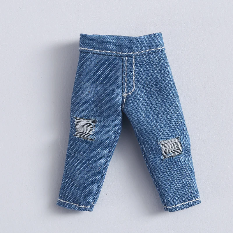 5 only trousers Ob11/одежда для малышей 1/12 г. BJD одежда для малышей красивые рваные джинсы с бантиком и поросенком GSC, простая Одежда для кукол P9 штаны, аксессуары для кукол - Цвет: 5 only trousers