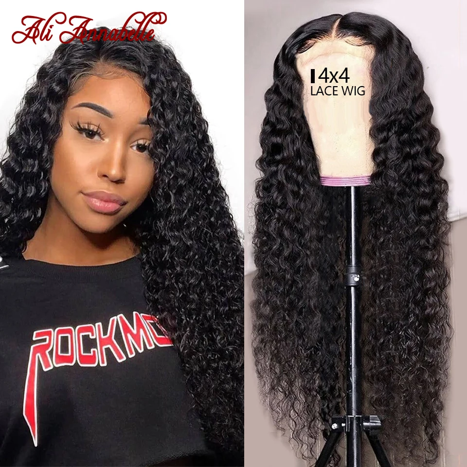 Big Sale Wigs Lace Closure Human-Hair Lace-Front Deep-Wave Ali-Annabelle Hairline Preplucked Peruvian mlKzNMrKm