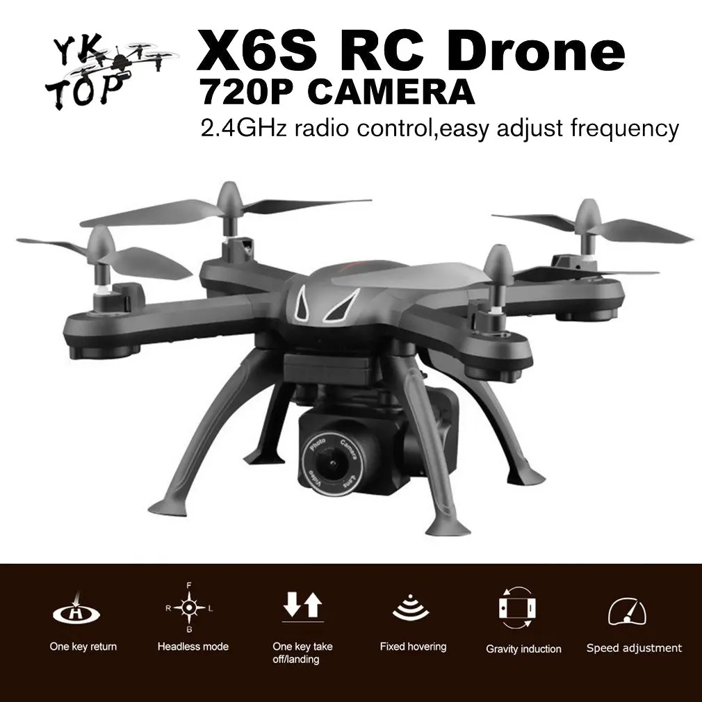 Дрон X6S HD камера 480 p/720 p/1080 p Квадрокоптер fpv Дрон однокнопочный возврат полета парение RC Вертолет VS XY4 VS E58