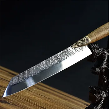 

Little Cook Kitchen filet Sashimi chef knife Handmade forged Chinese meat cleaver Fixed blade vegetable cutter Cooking tools