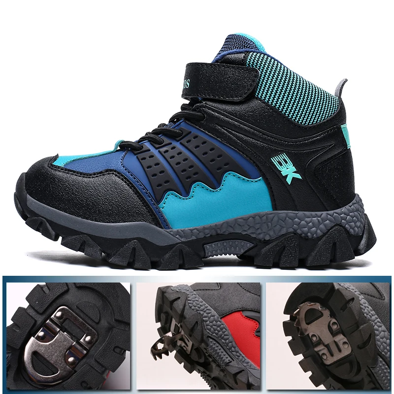 

Big Kids Boots Outdoor Hiking Shoes 2019 New Boys Girls Mountain Climbing Boots Rubber Trekking Shoes Children Trail Sneakers