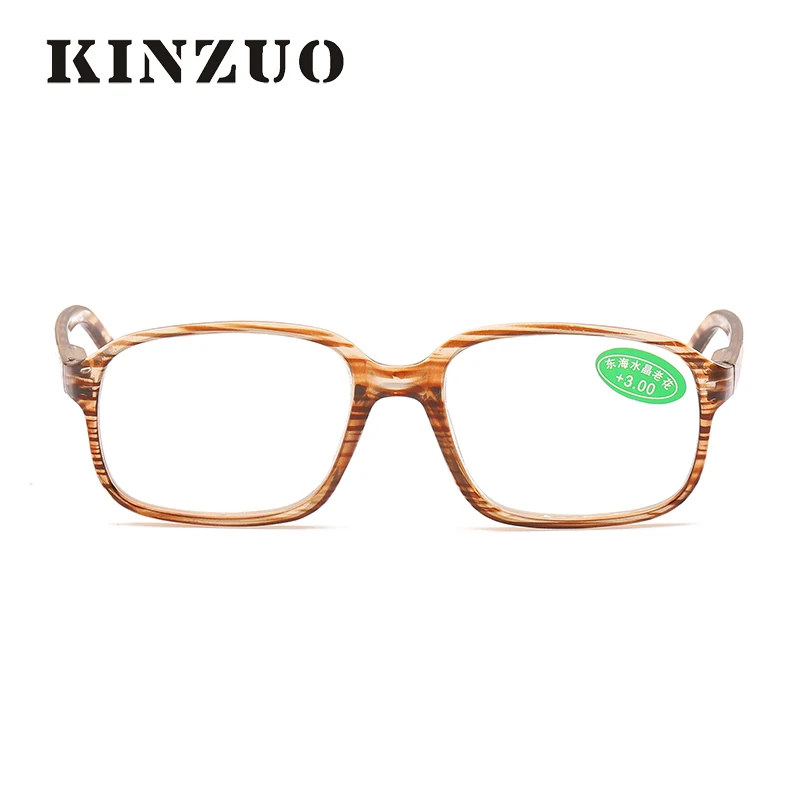 

KINZUO Large frame design spring leg resin lenses reading glasses for men and women with hyperopia glasses presbyopia WM868