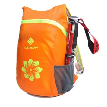 

KORAMAN 18L Polyester Solid Color Super Lightweight Waterproof Bag Foldable Unsex Backpack Outdoor Climbing Pinic Bag Drop Ship