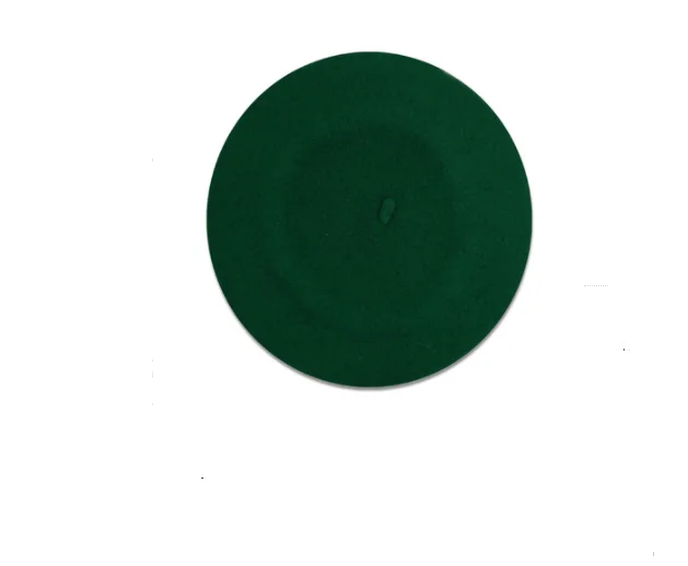 Blackish Green Дизайн, женские AIGYPTOS, Осень-зима, элегантные толстые теплые шерстяные береты, шапки для девушек, милые шапки, черные/белые/розовые/желтые - Цвет: Blackish Green