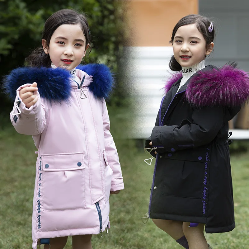 Новинка 2019 года зимние куртки-пуховики для маленьких девочек парки 1901 детская