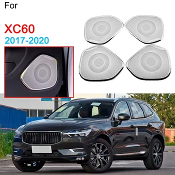 

Car o Speaker Tweeters Cover Trim Sticker for Volvo XC60 2017-2020 Car Interior Accessories Stainless Steel