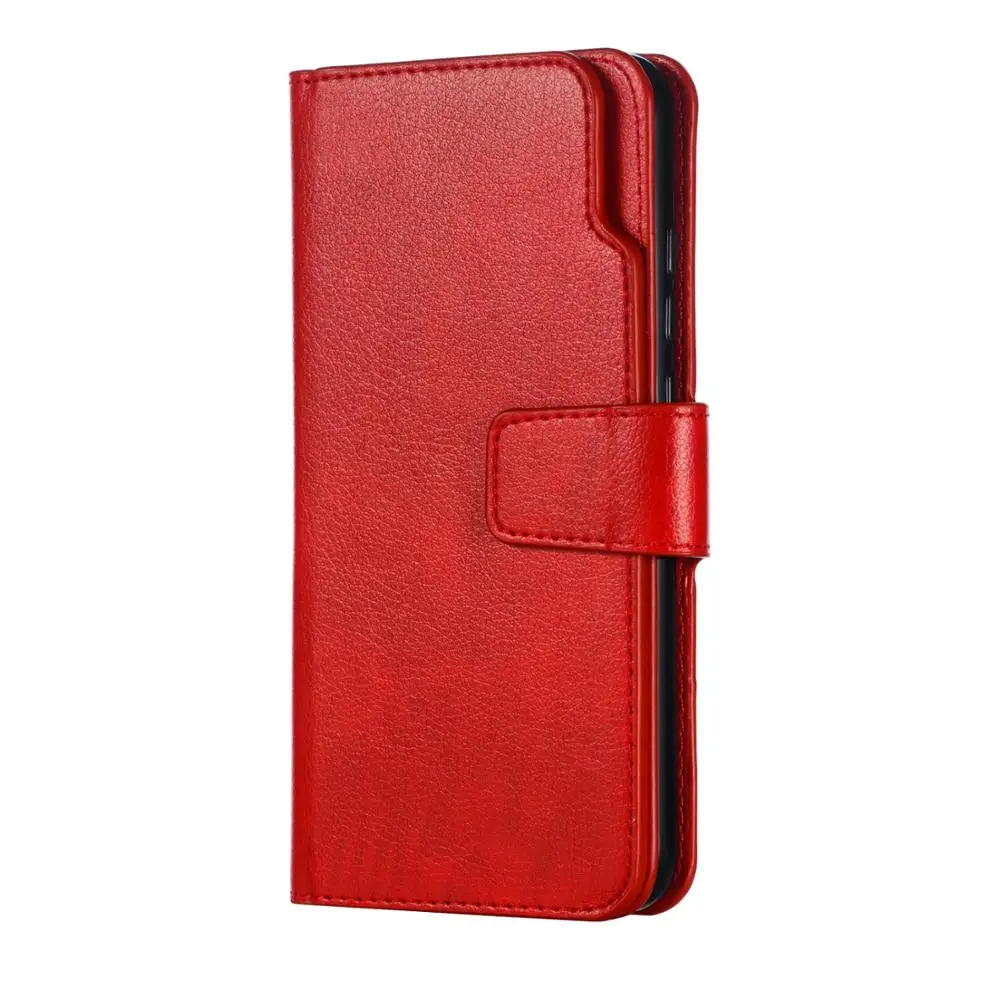 Red Кожаный чехол для Xiao mi 8 9 Red mi Note 7 6 4 4X Note 5 6 Pro Кожаный чехол-бумажник с откидной крышкой для карт красный mi 7 6A 7A K20 Pro Coque Cover - Цвет: Red