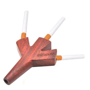 

Grinder Weed Smoking Pipes Double Barrel Wooden Cig Holder Joint Cigarette Rolling Cone King Paper Palm Tobacco Pipes Smoke