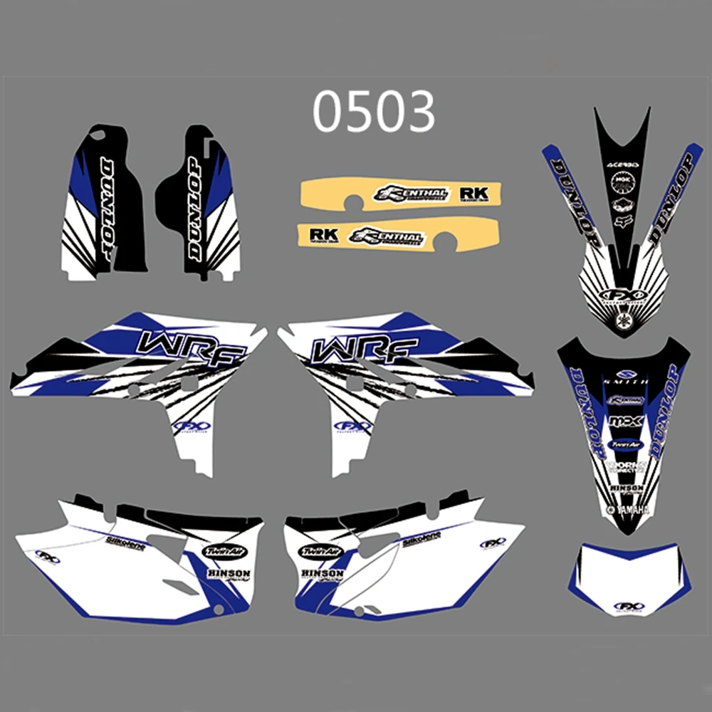 

For YAMAHA WR450F 2012 2013 2014 2015 Graphics Decals Stickers Custom Number Name 3M Full Motorcycle Backgrounds