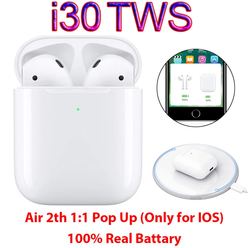 

i30 TWS PK W1 Chip LK-TE9 i10 i12 i10000 Tws Wireless Earphone 6D Super Bass Bluetooth 5.0 Earphones Touch Control Earbuds i 30