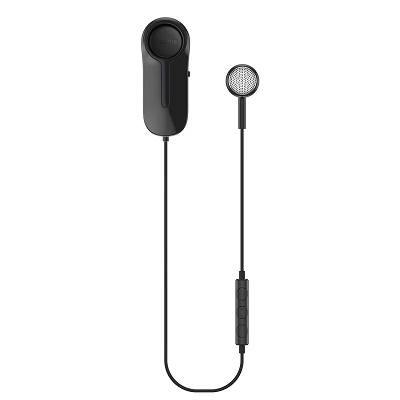 Baseus A06 петличный Bluetooth наушники спортивные беспроводные магнитные наушники с микрофоном вкладыши громкой связи для iPhone Android системы - Цвет: Черный
