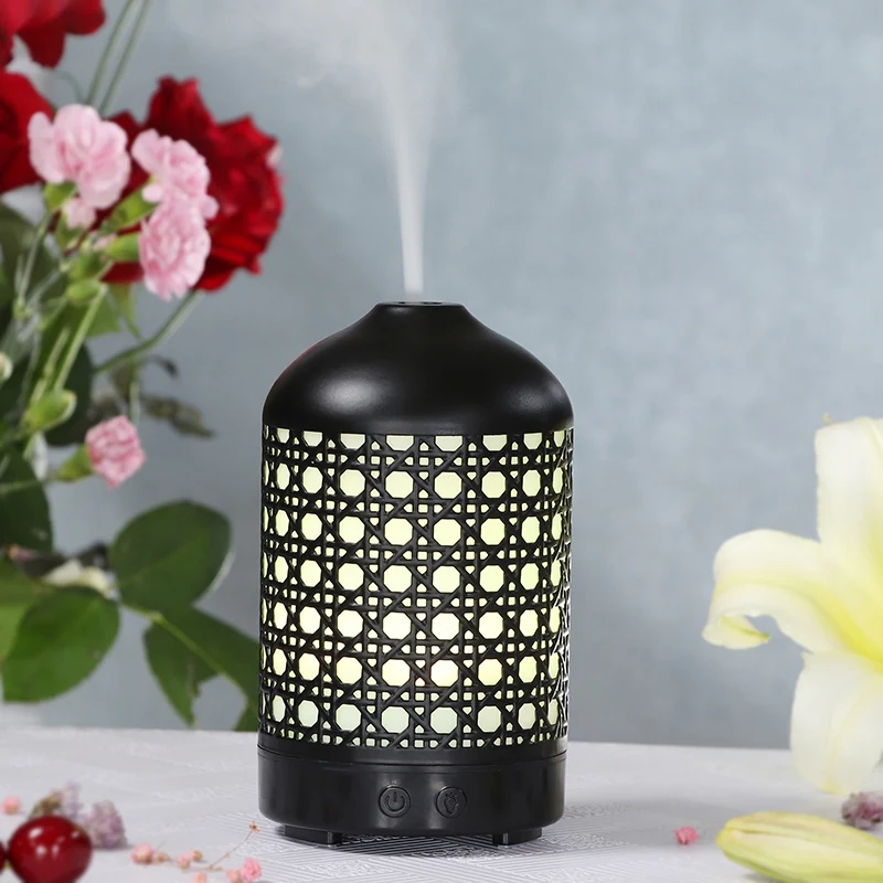 Metal Essential Oil Diffuser 100Ml Aroma Diffuser Ultrasonic Aromatherapy Humidifier Cool Mist Maker for Home Office