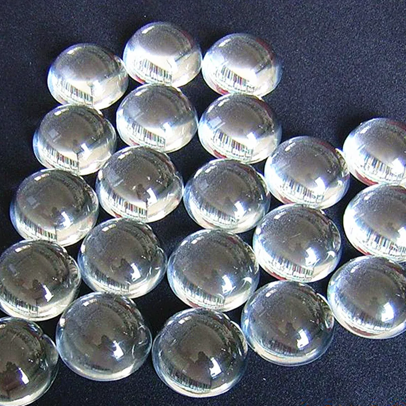 

Free Shipping 40mm 60pcs/lot Blank transparent Crystal hemisphere half ball magnifier glass paperweight for Home Decoration