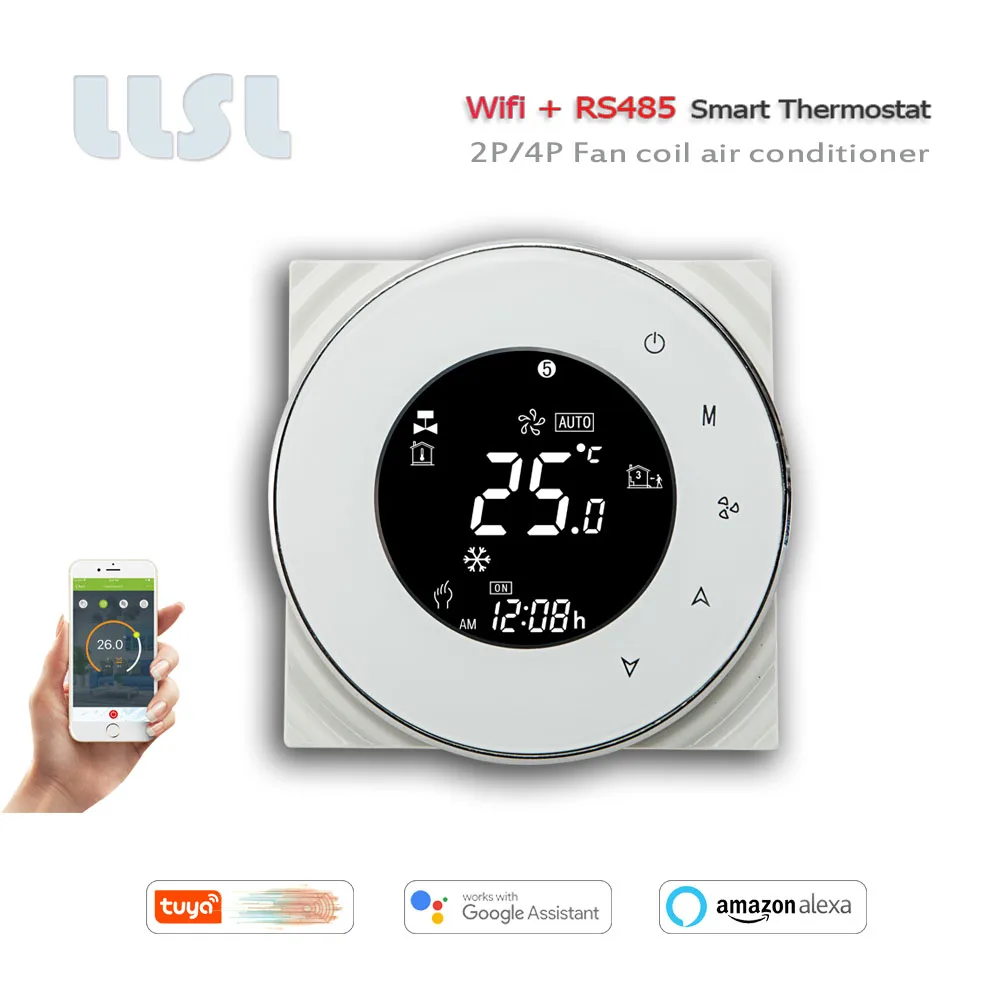 

Tuya thermostat RS485 & Modbus 2P/4P Fan coil regulator for cooling/heating