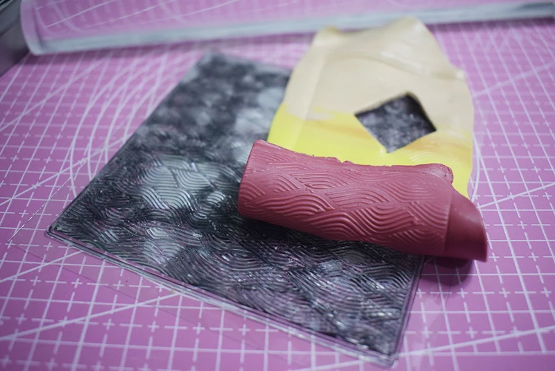 Tampons Texture Argile Polymère CHGCRAFT - Feuilles Silicone 14x14cm, Réutilisables, Pour Bijoux DIY