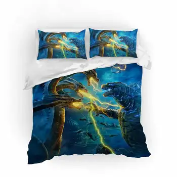 

Gragon Lightning Bedding Set Bedroom Decor 100% Microfiber Soft Hypoallergenic Zipper 1PC Duvet Cover with Pillowcases