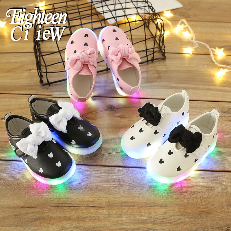 Весенняя детская светящаяся обувь; обувь принцессы для девочек с подсветкой; милые детские светящиеся кроссовки; детская обувь с подсветкой; basket fille enfant