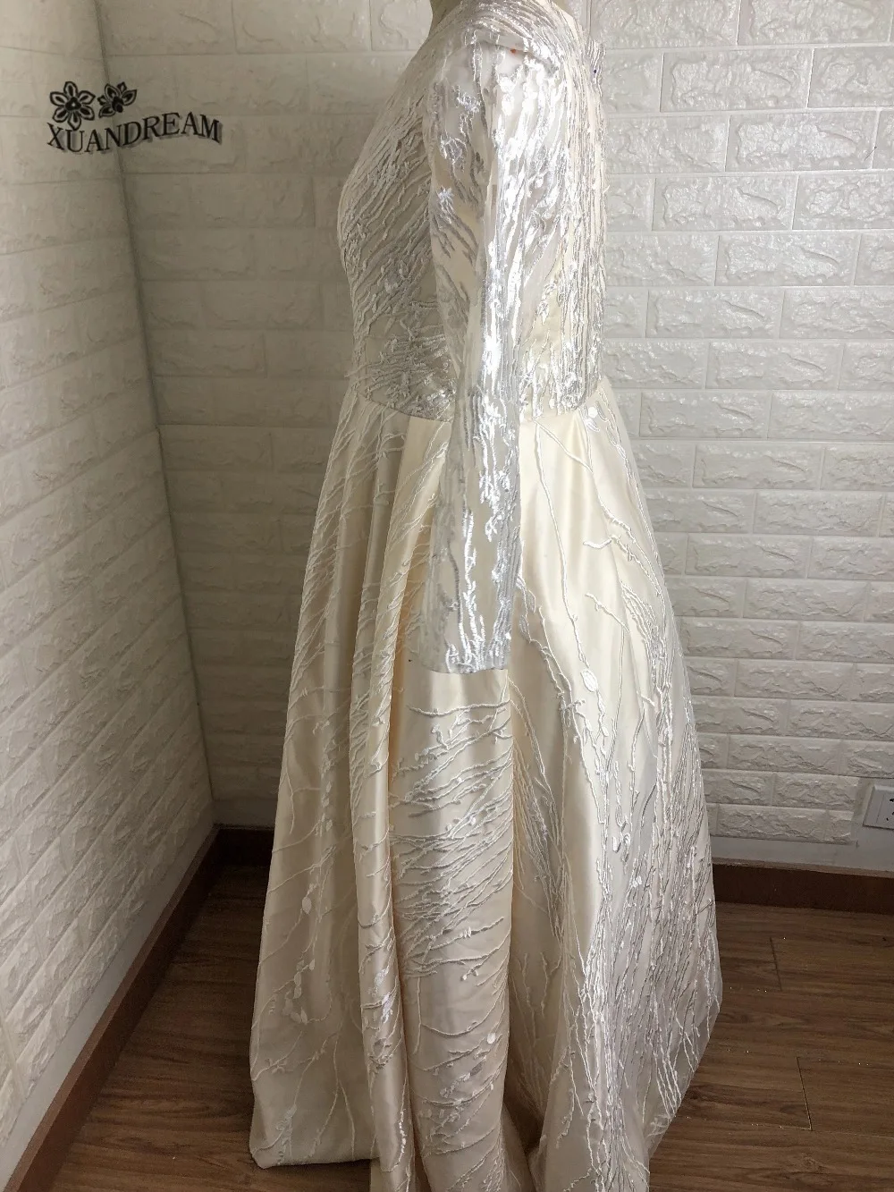 XUANDREAM, элегантное платье, vestido de BAILE curto, v-образный вырез, длинные рукава, официальное женское платье, вечерние платья для ужина, дешевые платья для выпускного вечера, XD-147