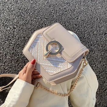 

Elegant Female Square Crossbody bag 2020 Summer New High-quality Leather Women's Designer Handbag Chain Shoulder Messenger Bag